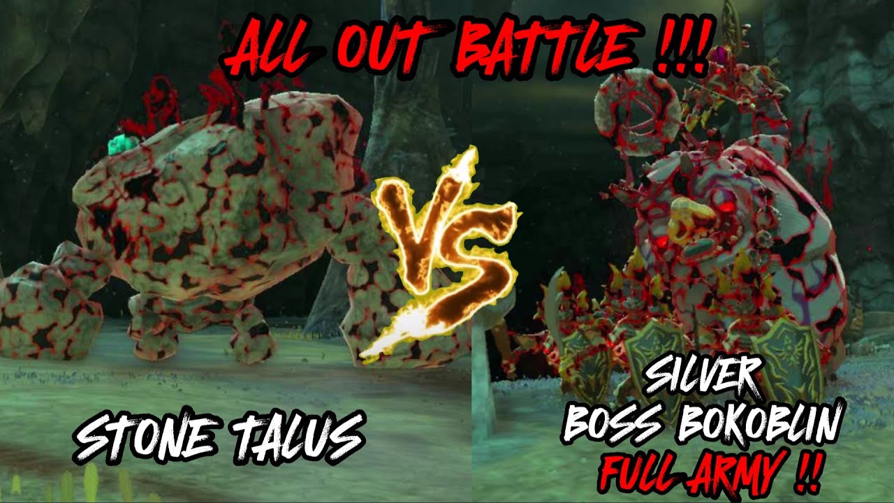 BOSS BOKOBLIN (SILVER) FULL ARMY VS STONE TALUS !! (The Legend of Zelda: Tears of the Kingdom)