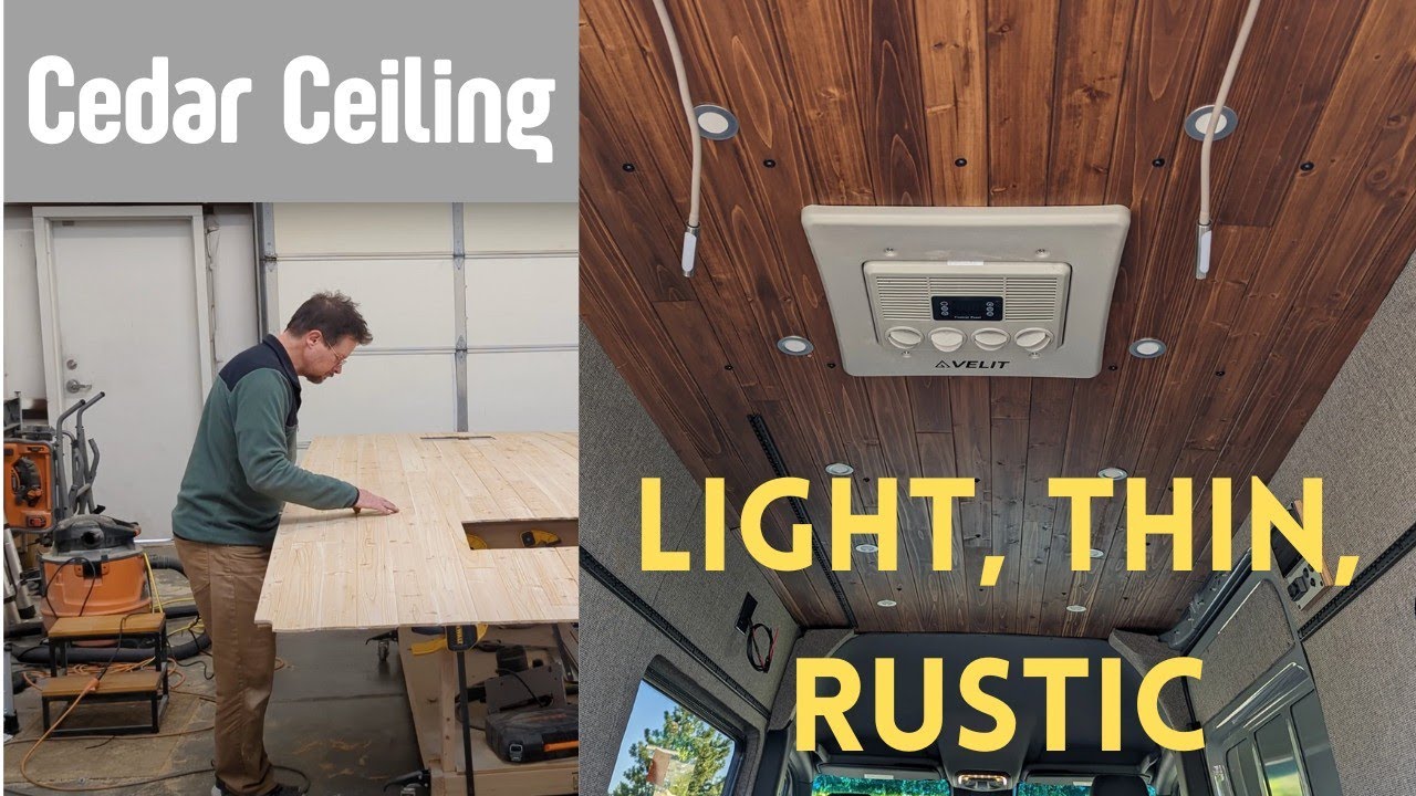 Cedar ceiling for a van! Ultra lightweight, Ultra thin, Great looking. #vanlife #vanbuild