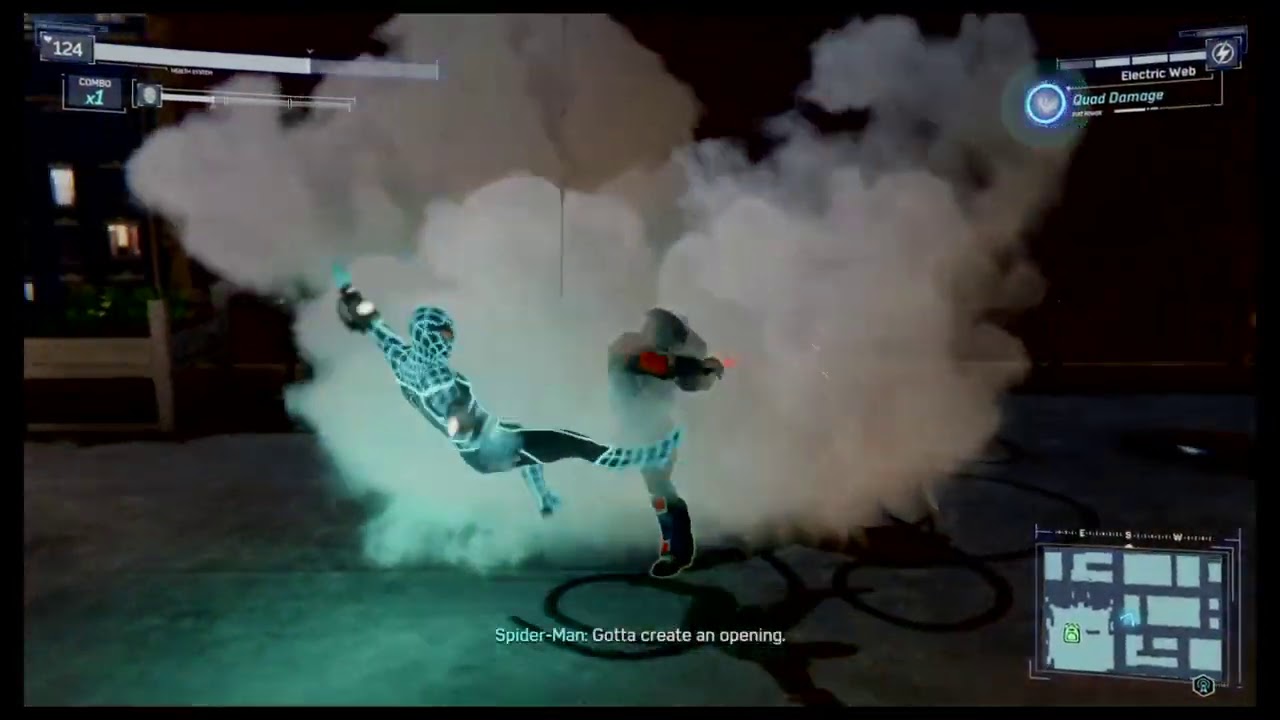 Taskmaster swing kick spider-man PS4