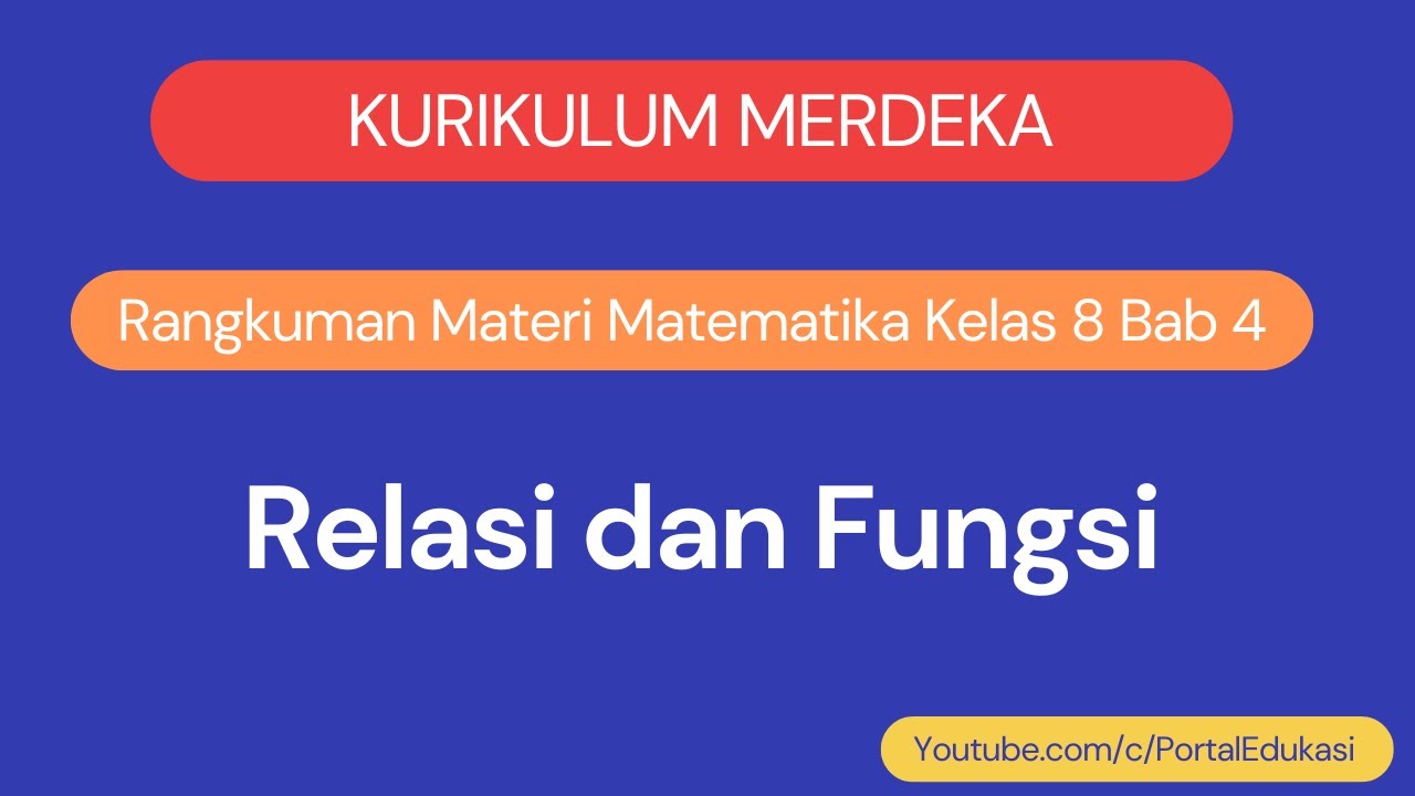 Kurikulum Merdeka Matematika Kelas 8 Bab 4 Relasi dan Fungsi
