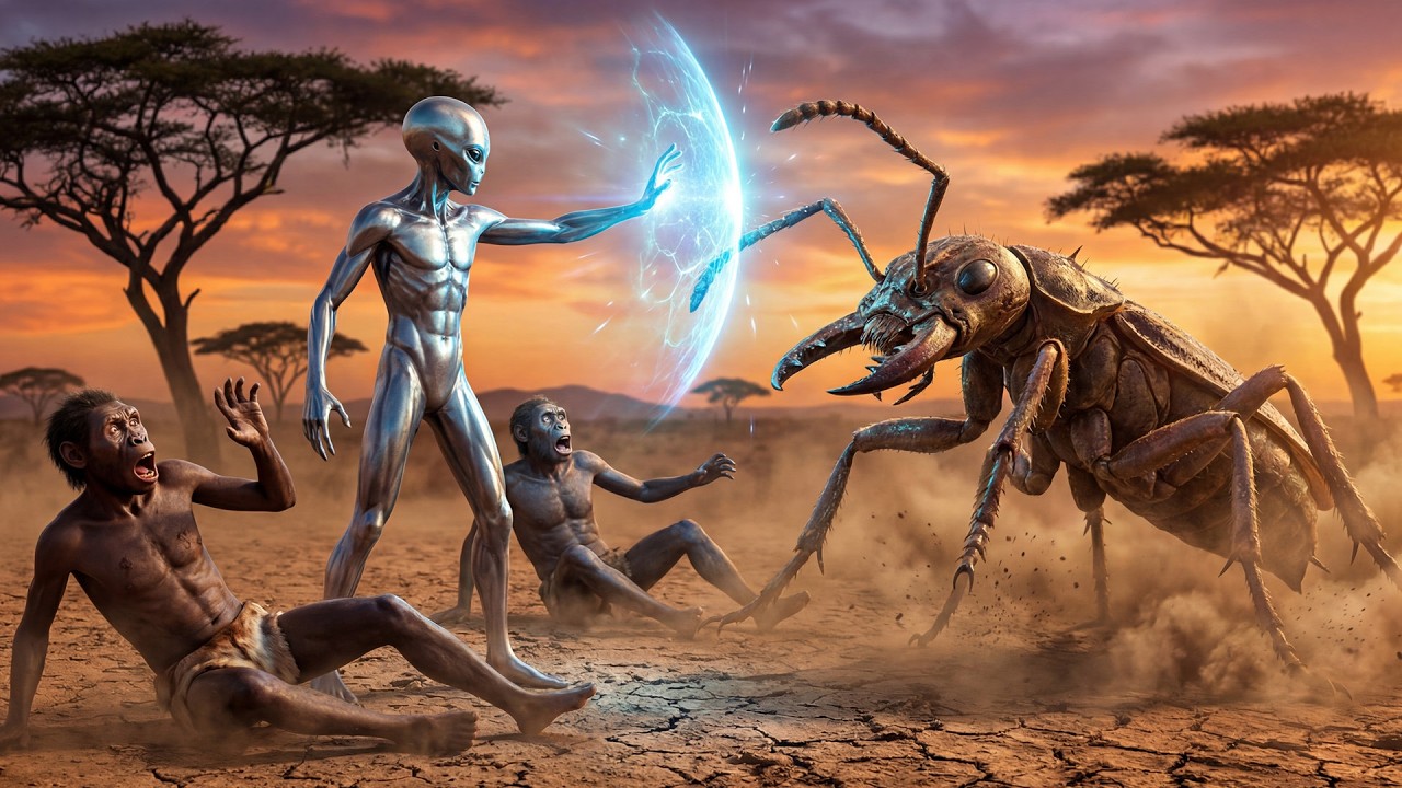 Prehistoric Survival Story | Giant Cockroach Attacks Prehistoric Humans – Alien Intervenes