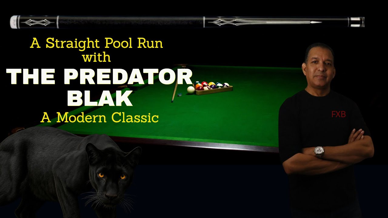 THE PREDATOR BLAK CUE ~ And a Straight Pool Run (Pool Lessons)