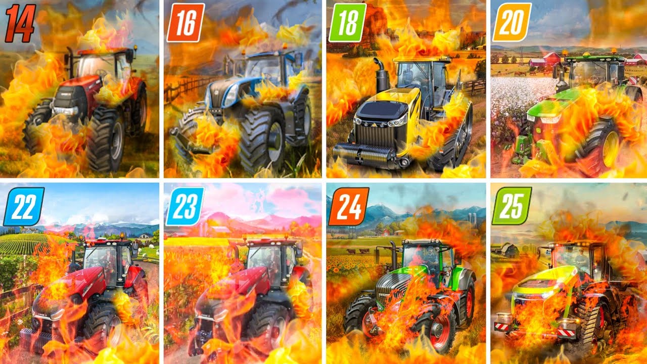 Fs14 vs Fs16 vs Fs18 vs Fs20 vs Fs22 vs Fs23 vs Fs24 vs Fs25 | Fire Graphics Compare | Timelapse 