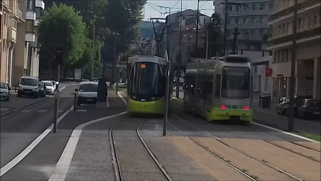 Tramways de Saint Etienne en essais sur les nouvelles voies