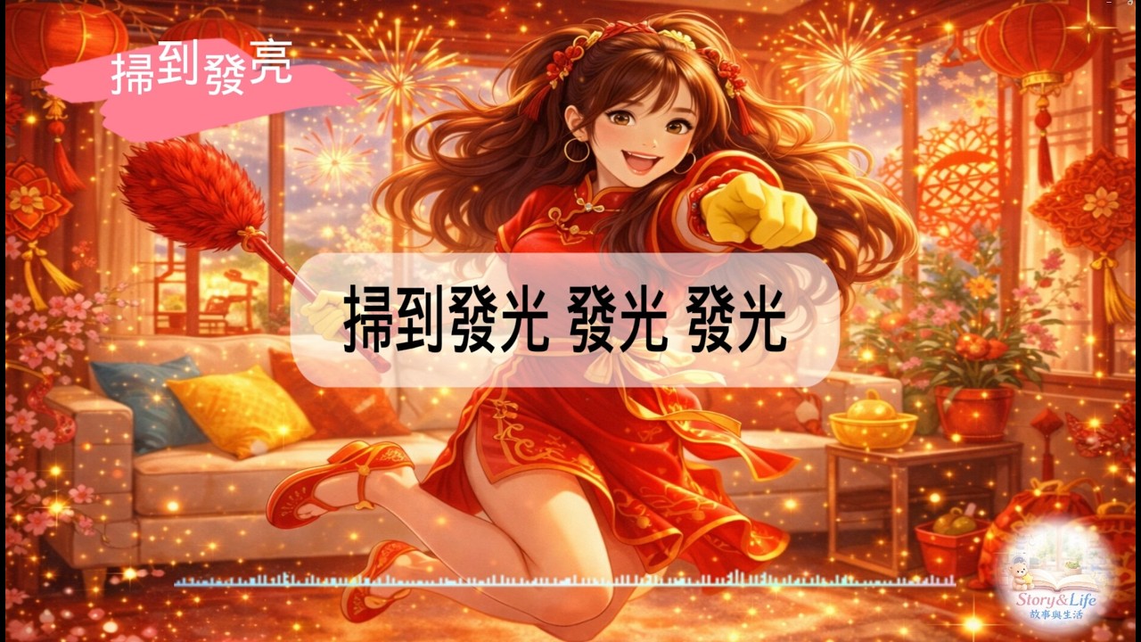 《掃到發光》年假前大掃除神曲🔥 越掃越High｜今天我就要發光✨ #年假 #打掃 #歌曲 #輕快 #新年