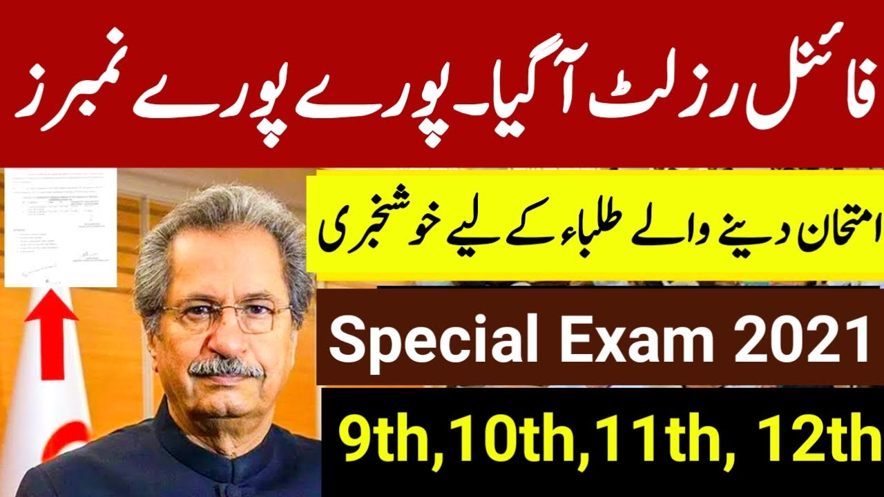 Breaking News! 9th class,10th Special Exam 2021 Result-11th,12th Class Special Exam 2021 Result