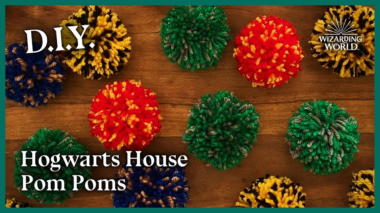 Hogwarts House DIY Pom Poms | Make It Magic