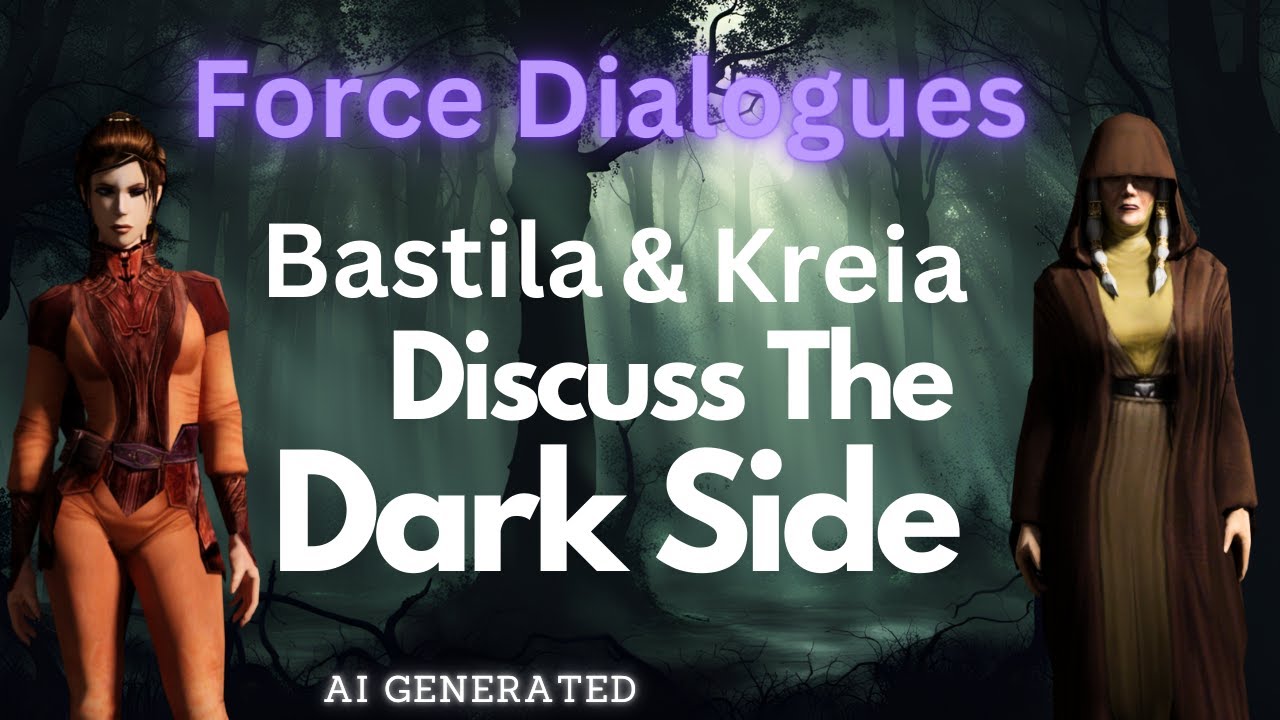Force Dialogues: Bastila and Kreia discuss the Dark Side (AI generated)