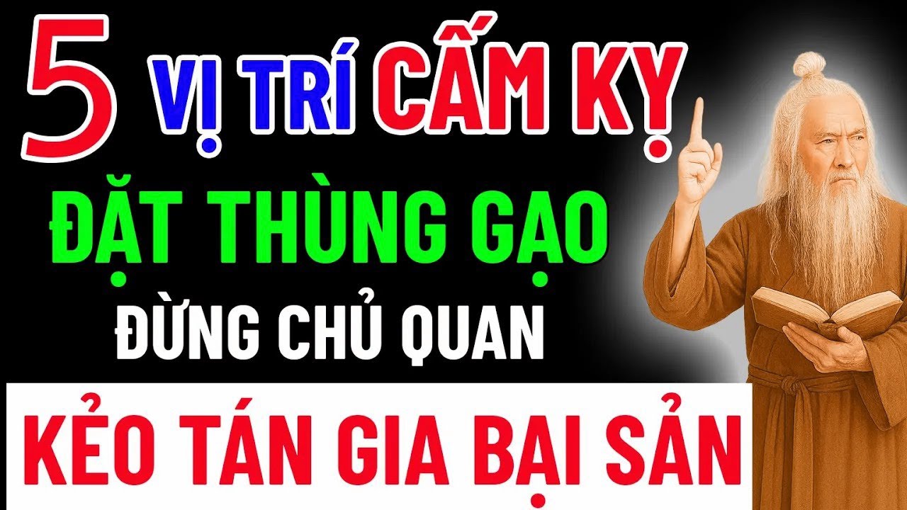 5 Vị Trí Cấm Kỵ Khi Đặt Thùng Gạo – Bí Quyết Giữ Tài Lộc & Phúc Khí Gia Đình Theo Lời Cổ Nhân