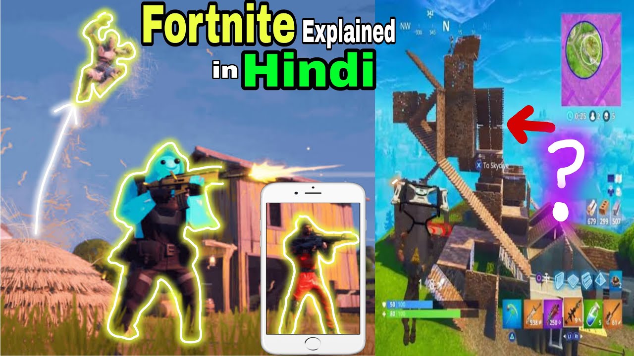 fortnite in hindi | Kaise khele? | Fortnite explained hindi | fortnite mobile india | gameplay