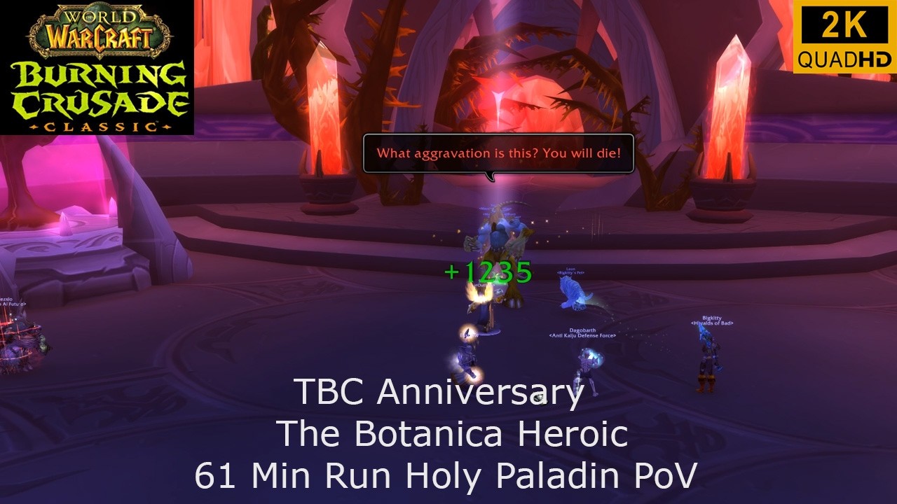 WoW TBC Anniversary | The Botanica Heroic 61 Min Run | Holy Paladin PoV | 2K