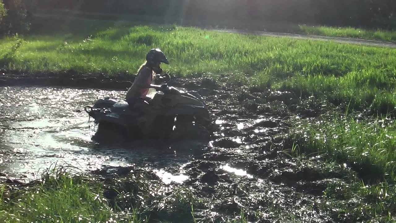 Girls Mudding on CanAM Renegade Quads