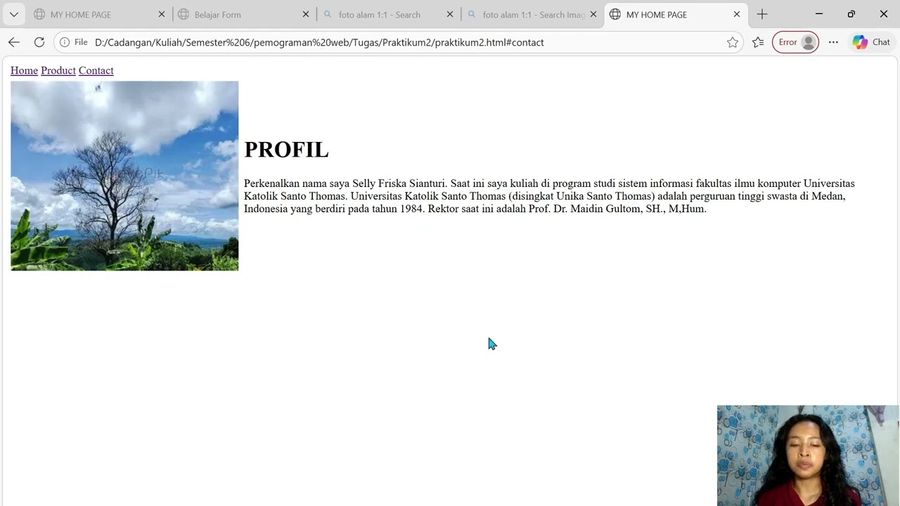 TUGAS PRAKTIKUM 2 | PEMROGRAMAN WEBSITE oleh Selly Friska Sianturi (230810051)