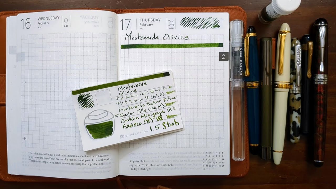 Monteverde Olivine and Fountain Pens