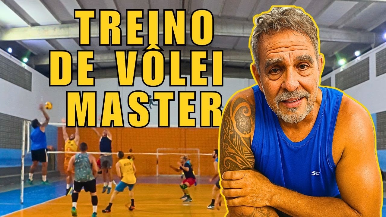 TREINEI COM UM TIME DE V&Ocirc;LEI MASTER! S&oacute; PORRADA! 🔥#volei #voleidequadra #volleyball
