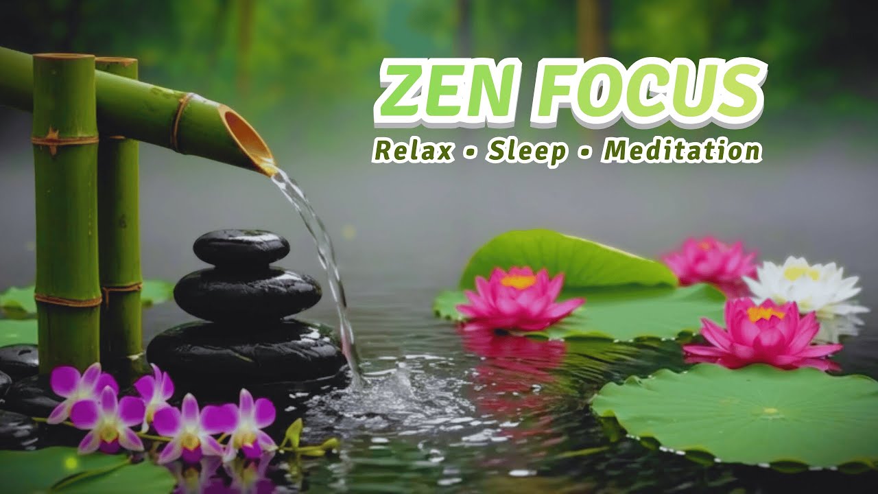 24/7 Relaxing Zen Focus Sleep Waterfall Ambience 🌿 Calm Mind & Stress Relief