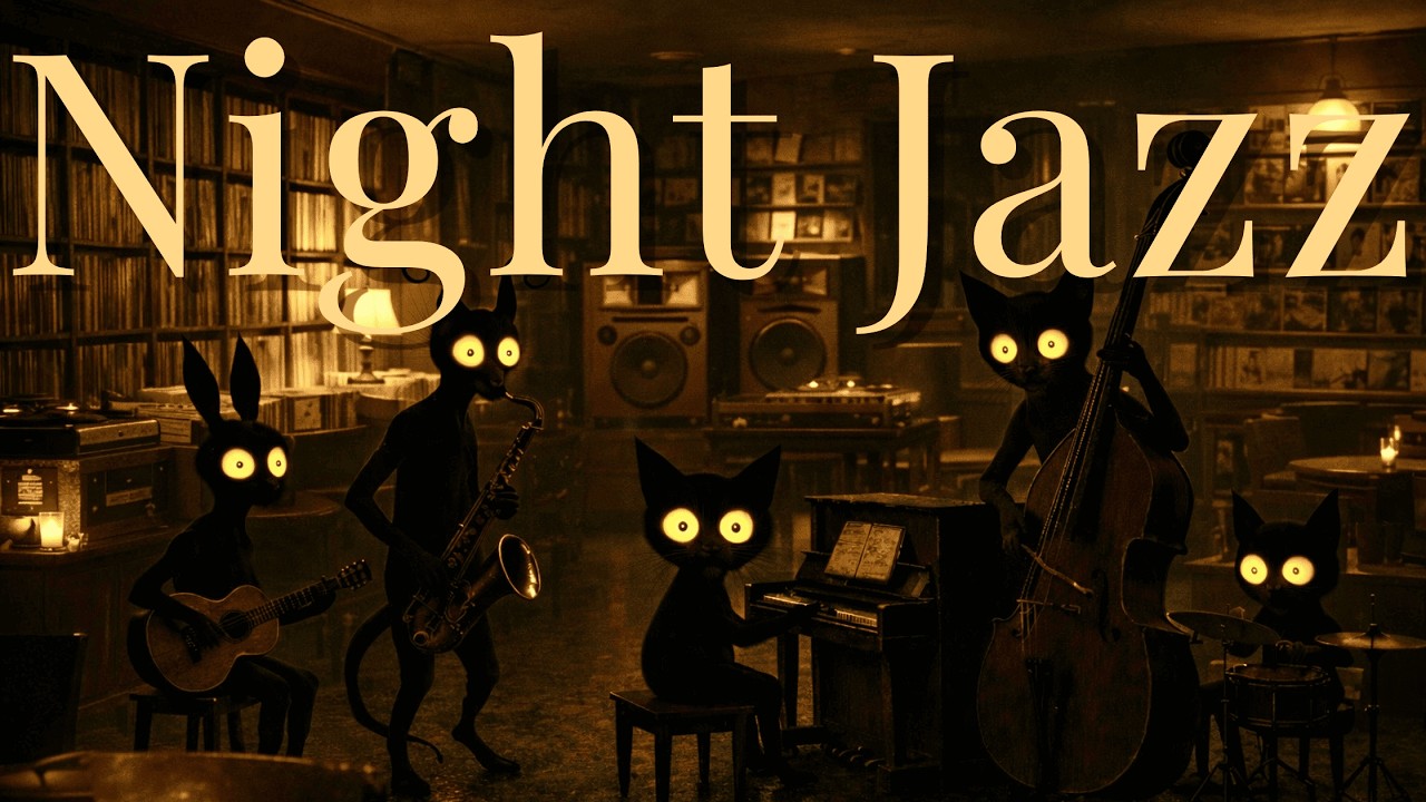 レコードに囲まれたナイトジャズ｜Vinyl Room Night Jazz｜作業・読書・リラックスBGM