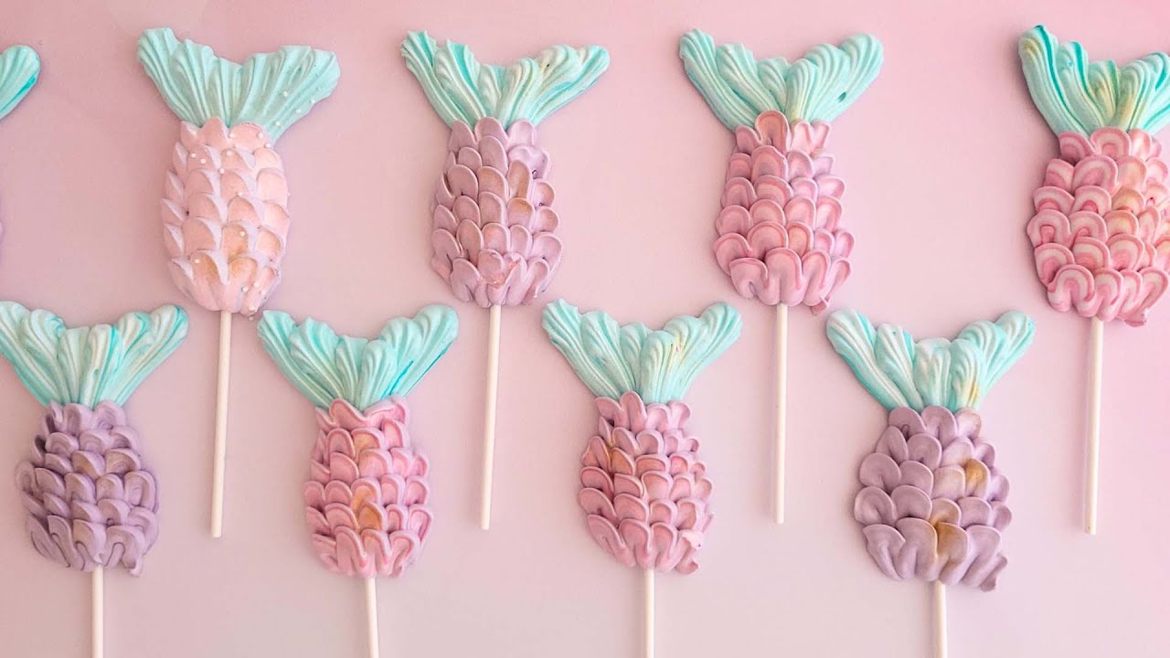 Mermaid Meringue Cookies