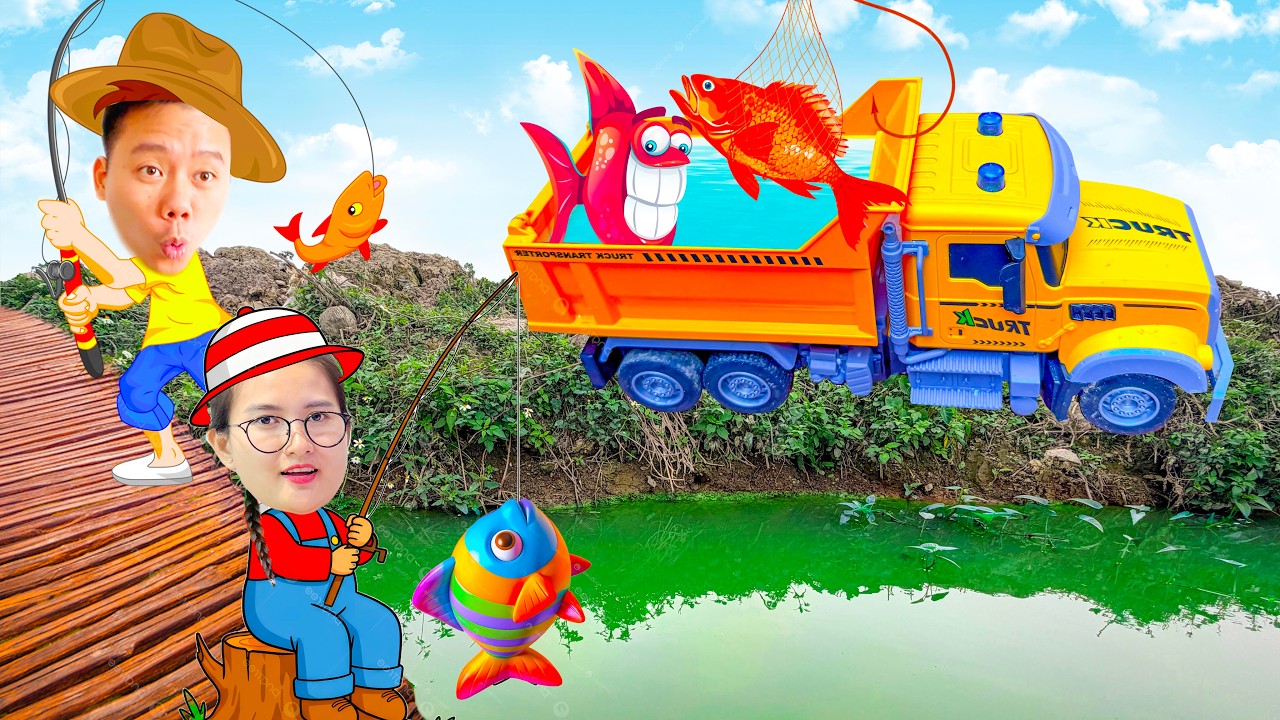 Changcady ra đồng bắt con cá, con cua - Thi trang trí bể cá cảnh từ xe ben siêu ngầu.