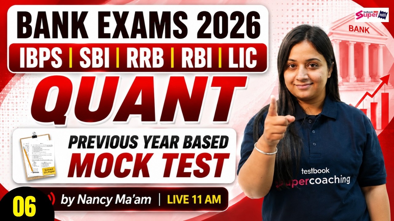 Bank Exam 2026 | Previous Year Based Mock Test-6 | IBPS | SBI | RRB | RBI & LIC | by Nancy Mam