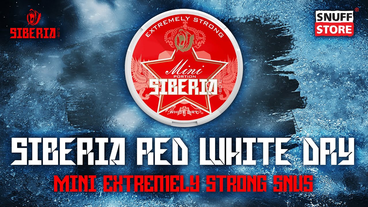 Siberia Red White Dry Mini Extremely Strong Snus Chewing Bags 18 mg Nikotin pro Portion