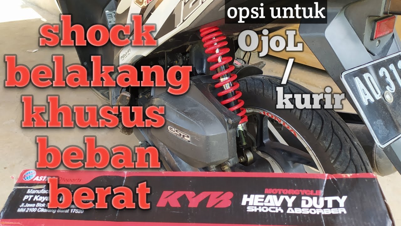 Ganti shock vario kyb heavy duty khusus beban berat | shockbreaker cocok untuk motor kurir atau ojek
