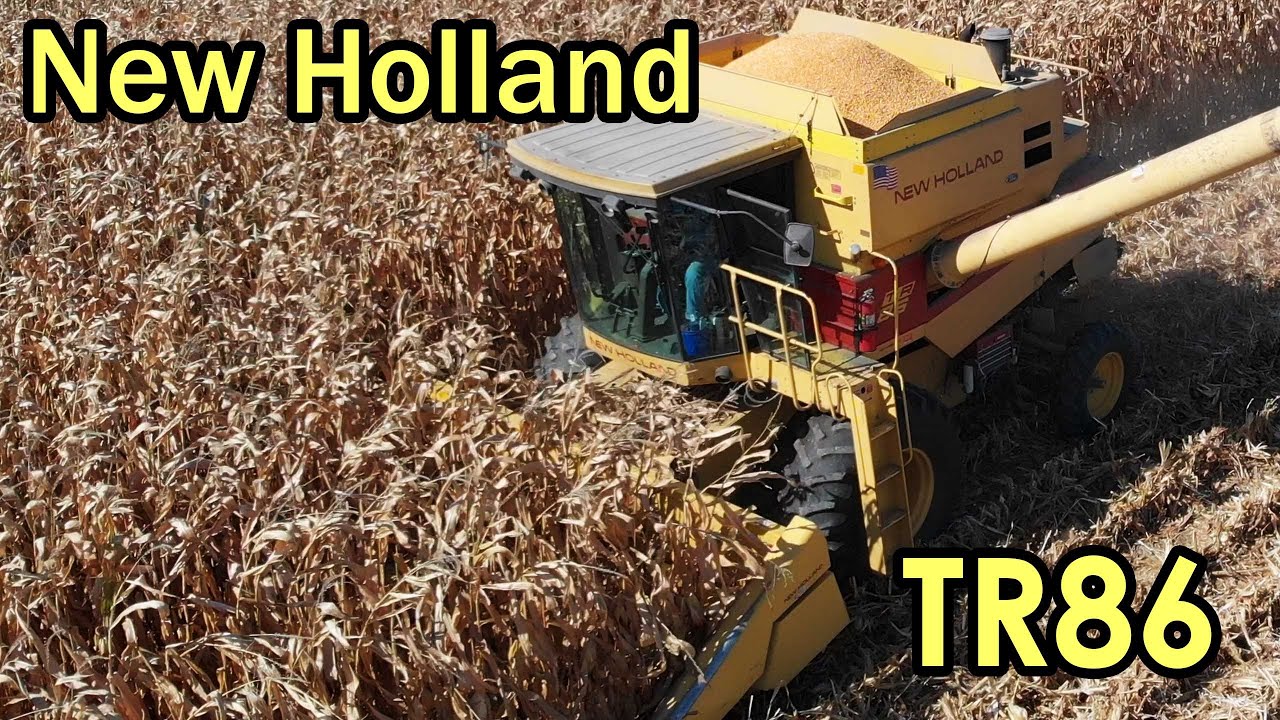 New Holland TR86 Combine running corn on AG Spotter