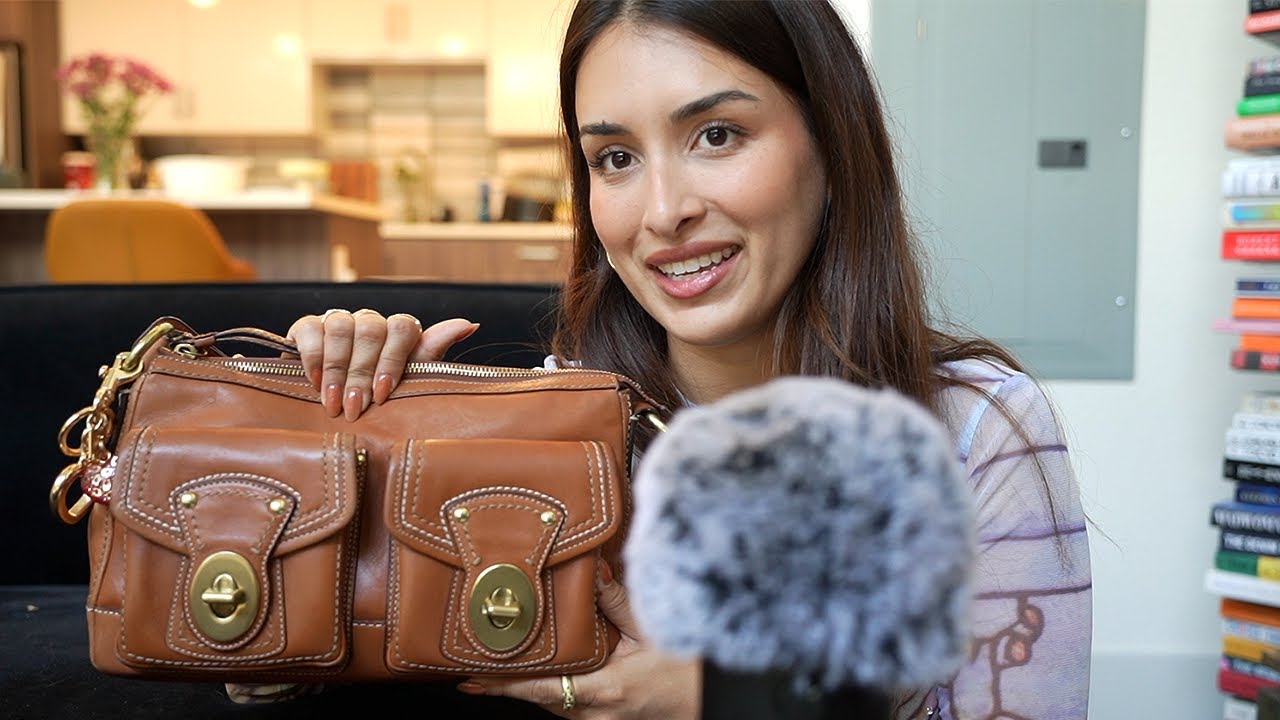 [asmr] what's in my purse (rummaging & whispered rambles)
