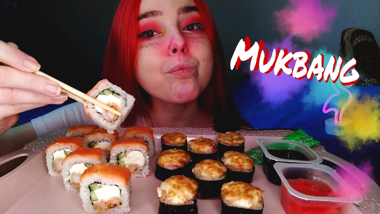 СУШИ РОЛЛЫ МУКБАНГ/SUSHI ROLLS MUKBANG