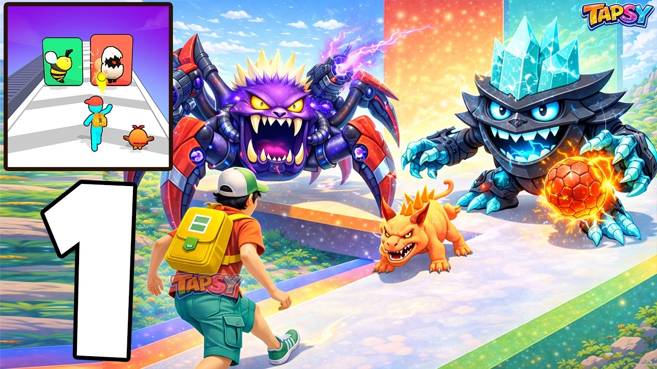 😱Monster Evolution Run And Battle Gameplay Walkthrough Part 1 – Ultimate Monster Fight (Android,iOS)