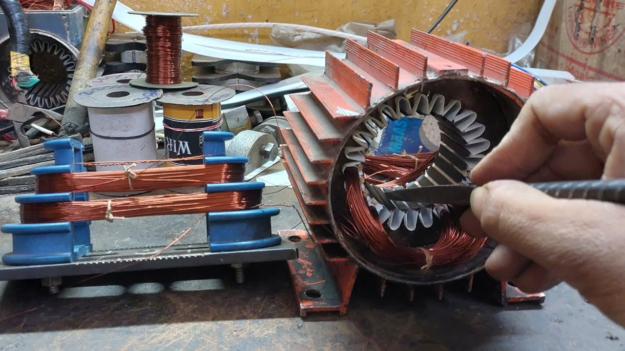 half HP tullu pump motor coil winding data#motor#repair#viralvideo 
