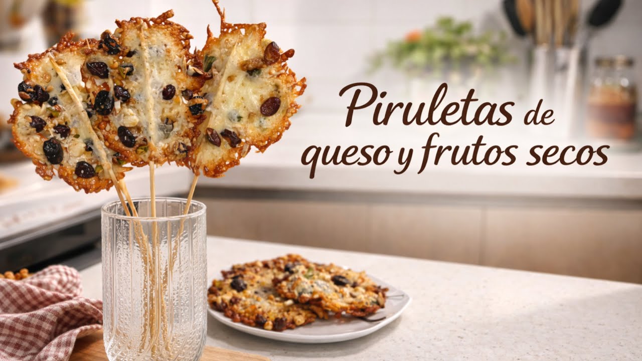 👉 Piruletas de queso y frutos secos | Aperitivo fácil y crujiente