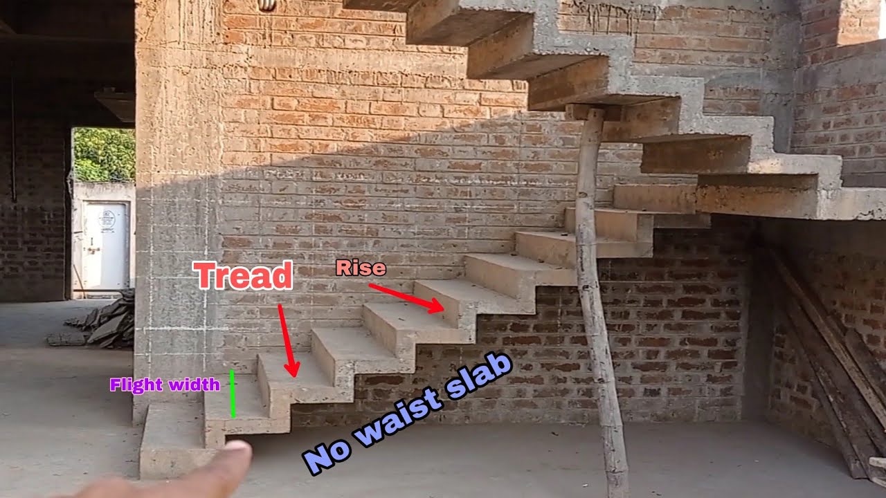 Folding staircase or chain staircase मे rise और tread होता क्या है ! size कितना होना चाहिए !