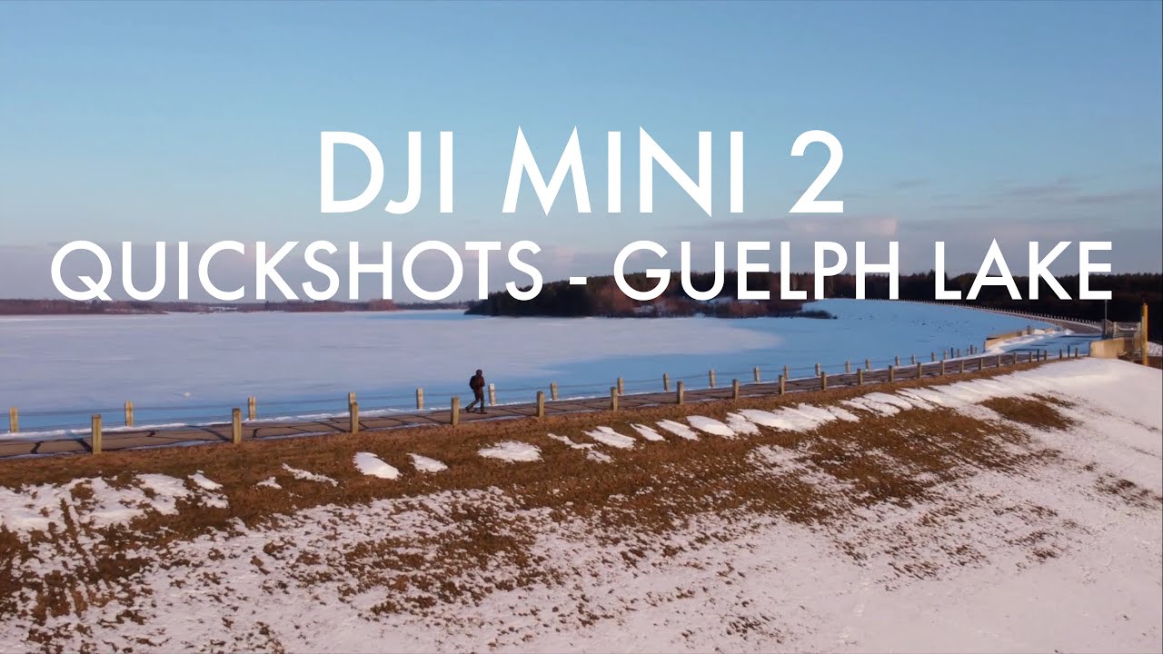 DJI MINI 2 QuickShots! Coldshots! At Guelph Lake - Winter 2022