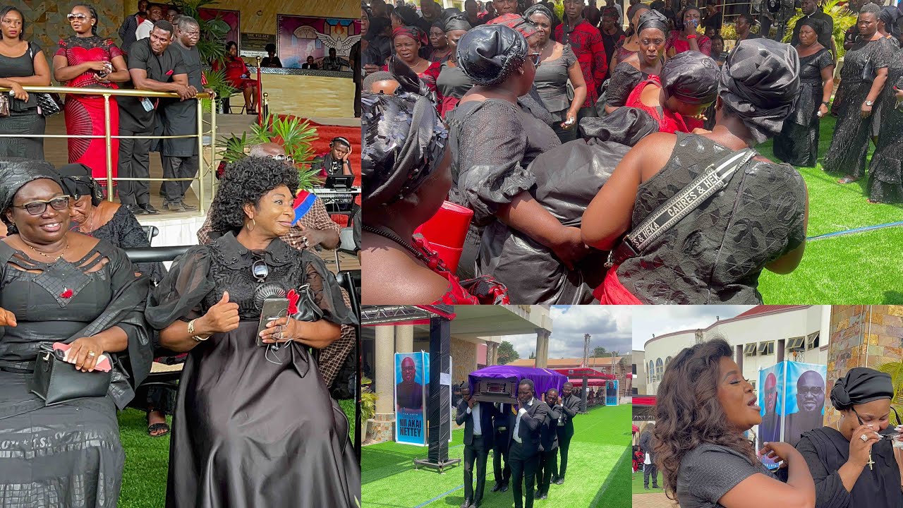Ghana Gospel Stars Storms Mama Gee’s Late Husband Funeral 🥹💐😢