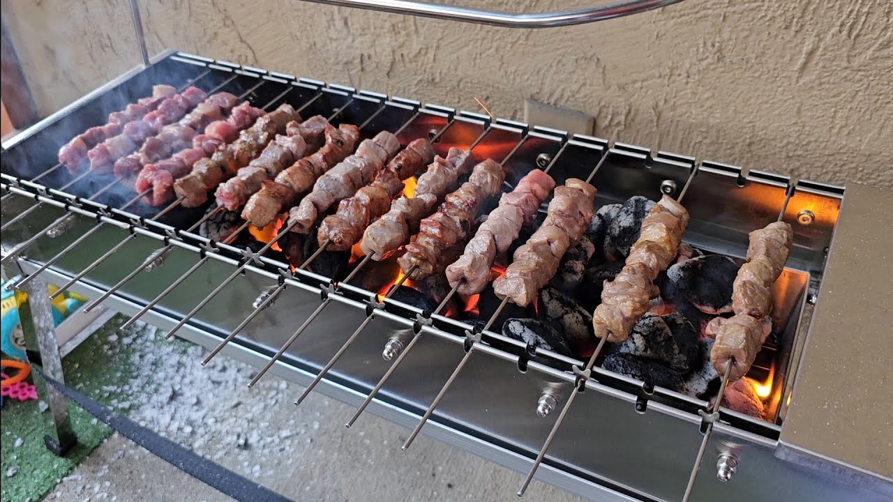 Kebab Kabab Kabob Grill Stainless Steel Electric USB Rotary Self Rotating Barbecue Machine Review