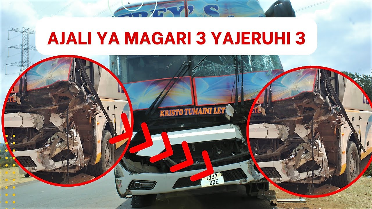 Ajali  ya Magari 3 Fuso, Basi la kampuni ya Frey's Coach na Kujeruhi 3 MASHUHUDA WASIMULI UZEMBE