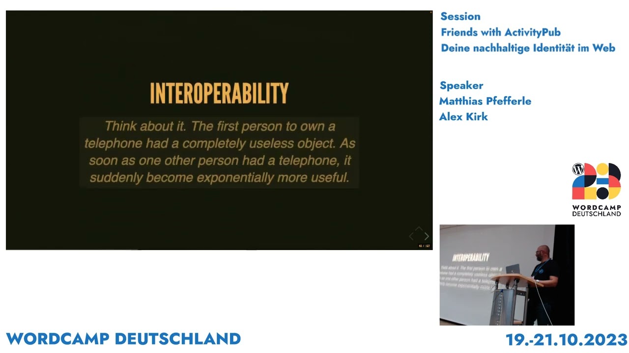 Matthias Pfefferle, Alex Kirk: Friends with ActivityPub – Deine nachhaltige Identität im Web