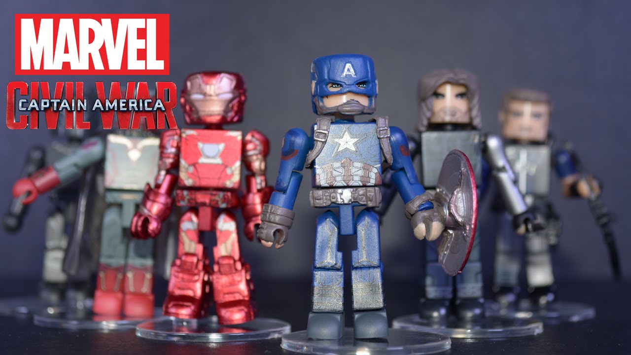 Mini Mates - MARVEL Captain America Civil War (Iron Man, Winter Soldier, Black Panther, Vision) - 4K