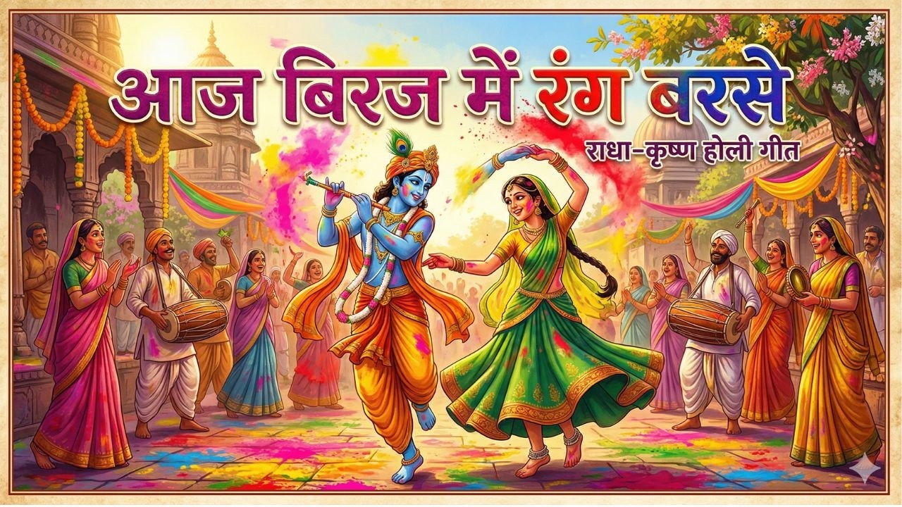 Aaj Biraj Me Rang Barse | New Holi Song 2026 | Radha Krishna Holi Song | आज बिरज में रंग बरसे