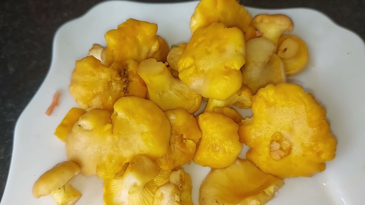 Грибы лисички со сливками и маслом