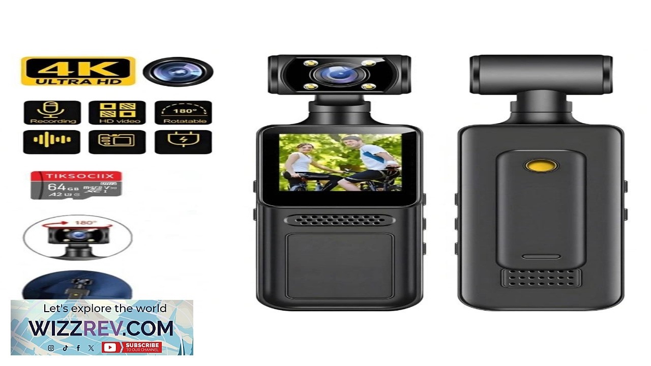 4K Pocket Action Camera 1080P HD Wearable Video Camera With 4K Screen