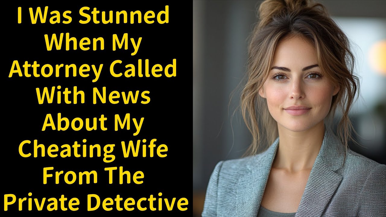 I Was Stunned When My Attorney Called With News About My Cheating Wife From The Private Detective