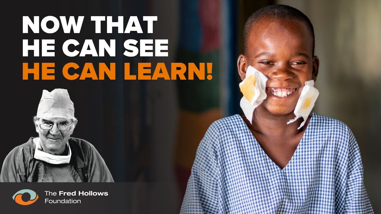 A Kenyan boy was missing out on school due to poor vision