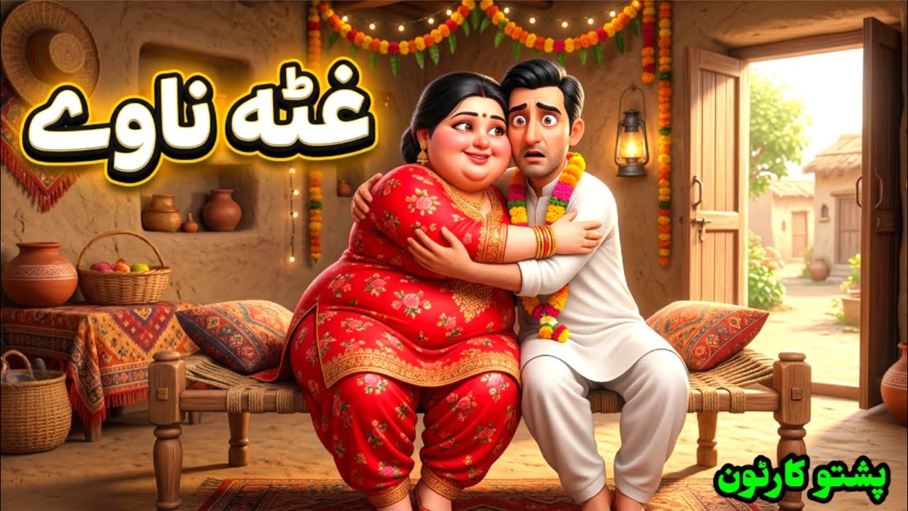 غٹہ خزہ | Fat wife | Pashto cartoon Story