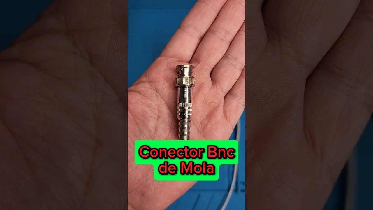 Conector BNC de mola #eletronica #cftv #eletrica
