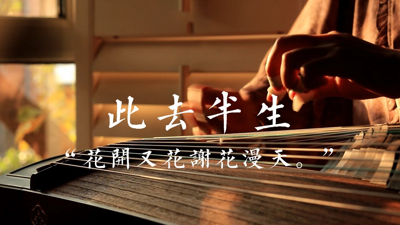 【古筝Guzheng】“花开又花谢花满天，是你忽隐又忽现。”大明不妙曲！《此去半生》古筝版