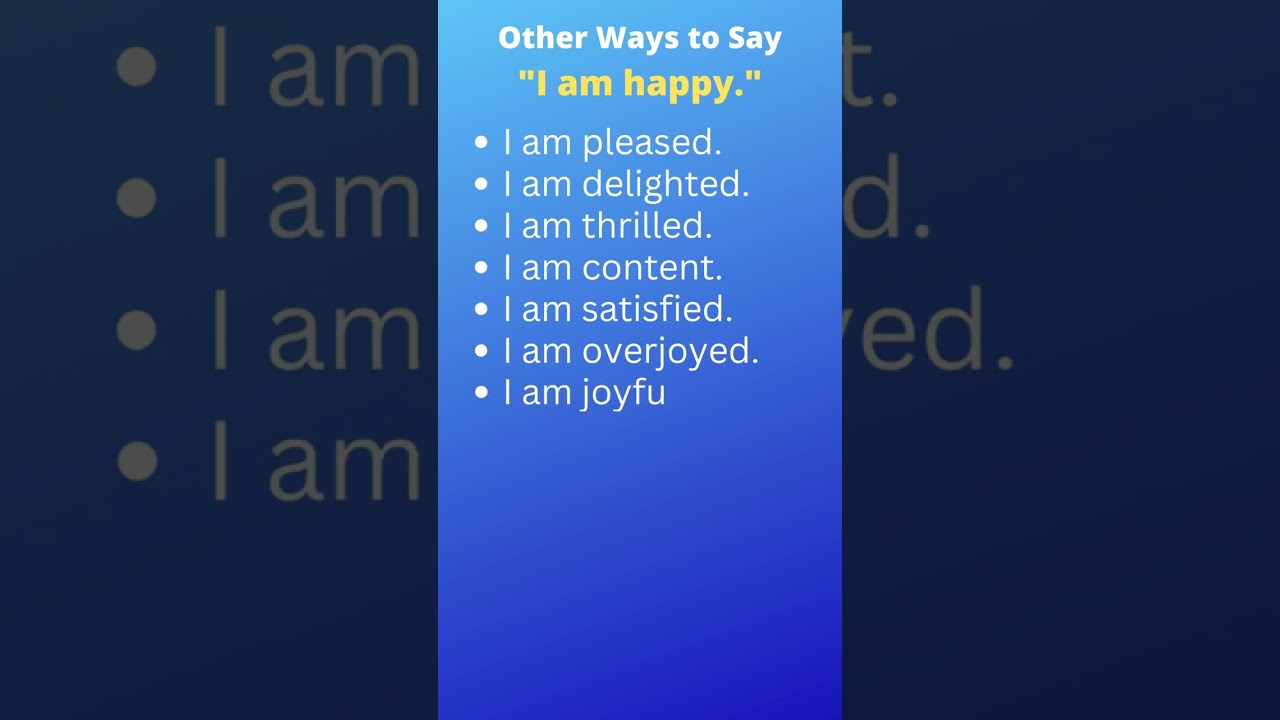 Other Ways to Say 