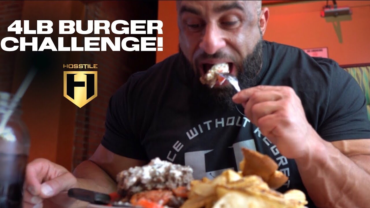4 LB BURGER CHALLENGE 🍔 | MASSIVE BACK WORKOUT