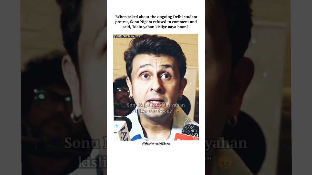 Sonu Nigam gets visibly annoyed and shuts down reporters 😓#sonunigam #studentprotest #jantarmantar